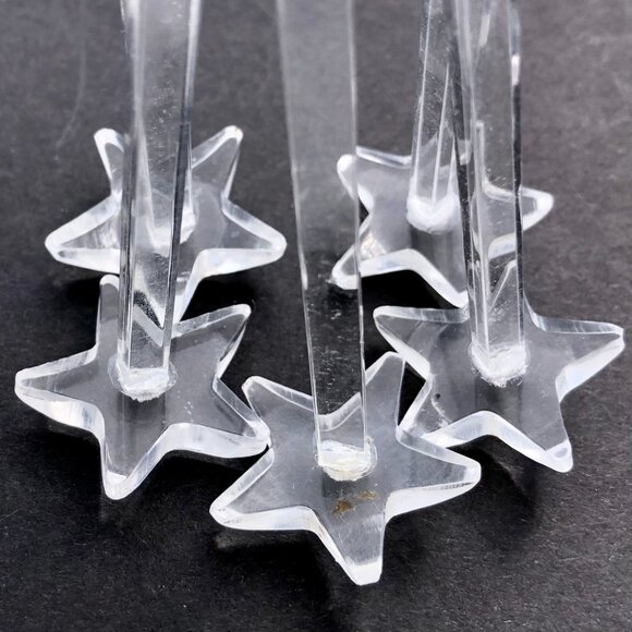 Star Top Swizzle Sticks Set Vintage Mid-Century lot 5 Stirrers Celestial Barware - Picture 9 of 12